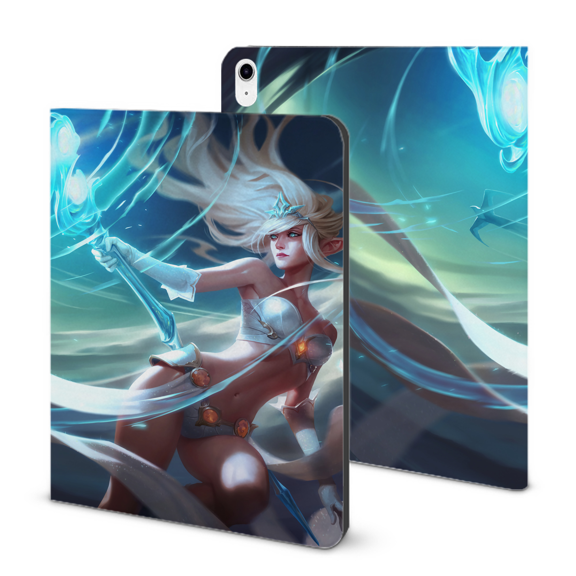 （画像用） リーグ・オブ・レジェンド League of Legends LOL IPad ケース ブック型 PUレザー TPU 耐衝撃 軽量 薄型 ペン収納なし 全面保護 IPad 各モデル対応